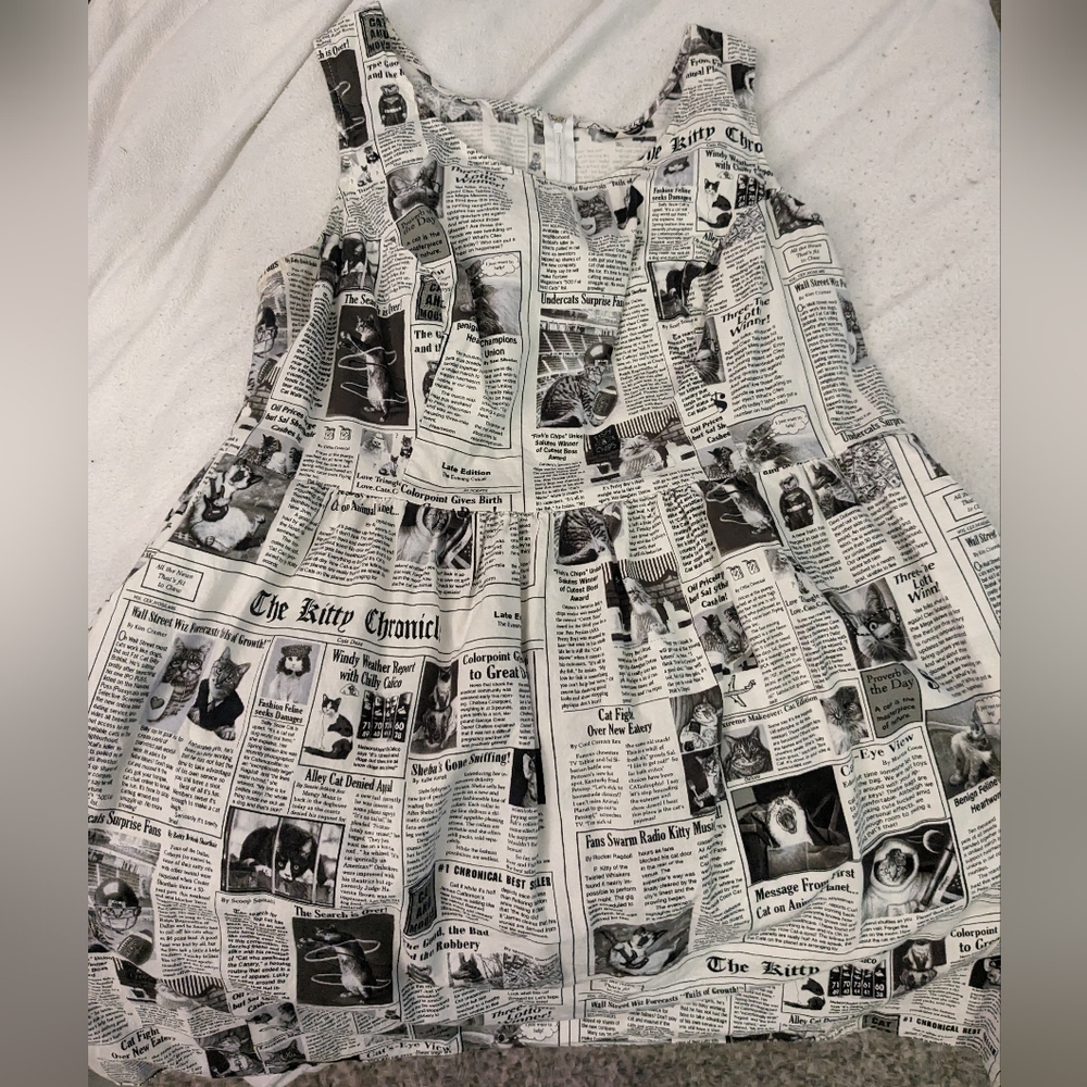 Unique kitty news dress